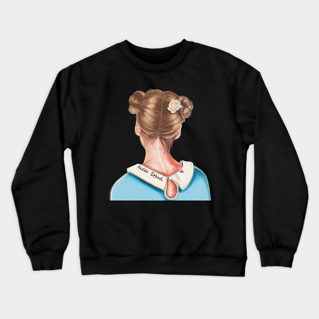 Welcome to School (Blonde Vers.) Crewneck Sweatshirt by xsaxsandra